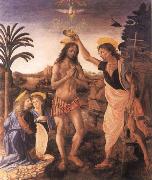 The Baptism of Christ Andrea del Verrocchio